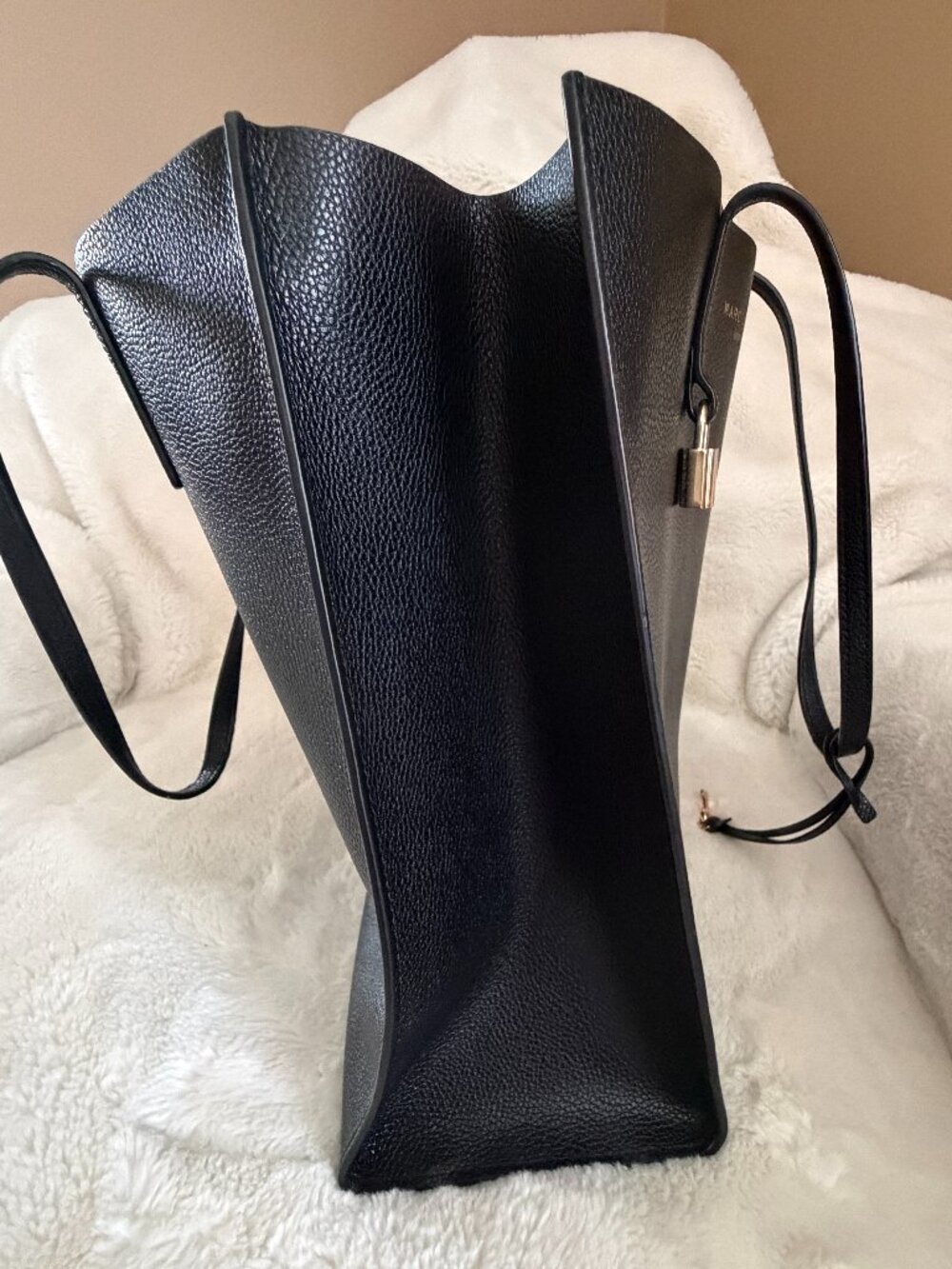 Marc Jacobs The Grind Black Leather Tote Shoulder Bag - Picture 7 of 16